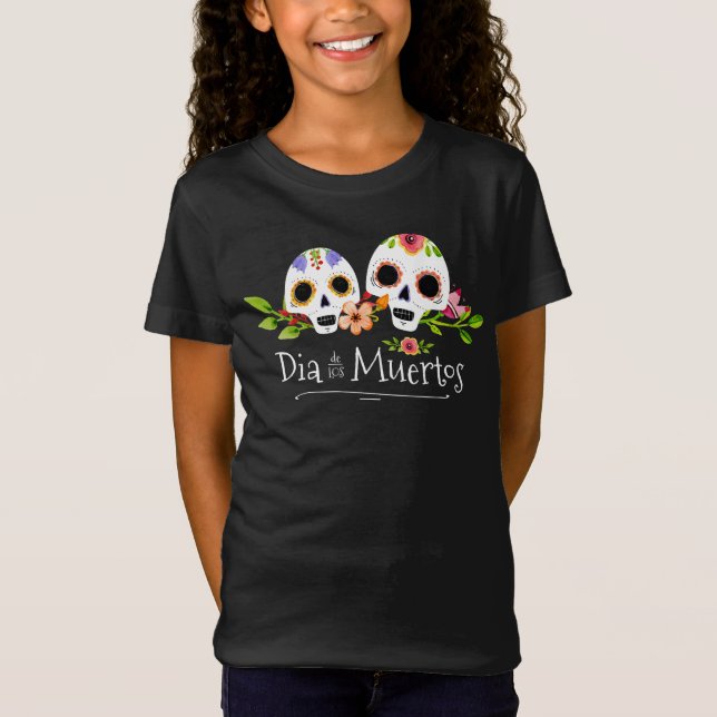 Floral Sugar Skulls Dia de Muertos | Shirt (Front)