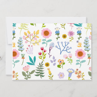 floral summer botanical background wrapping paper invitation