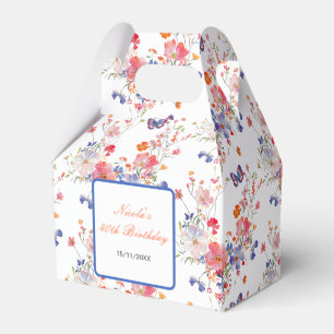Floral Summer Butterfly Birthday Favour Box