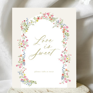 floral summer favour garden bridal shower sign