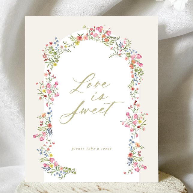 floral summer favour garden bridal shower sign (Creator Uploaded)