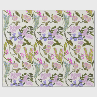 Floral Summer Peach Wrapping Paper