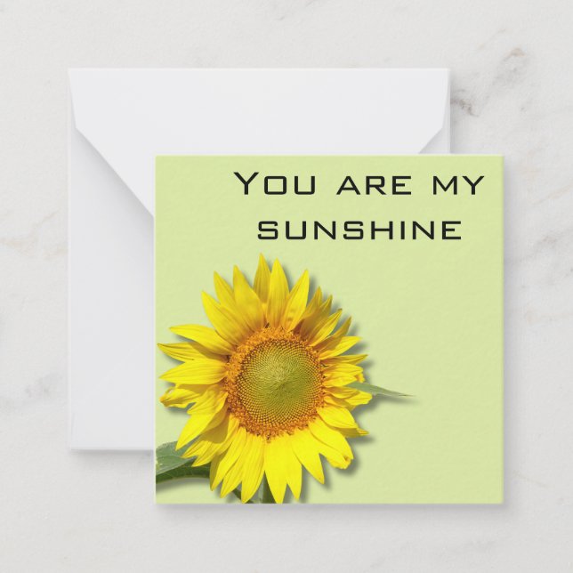 Floral Sunflower card (Front)