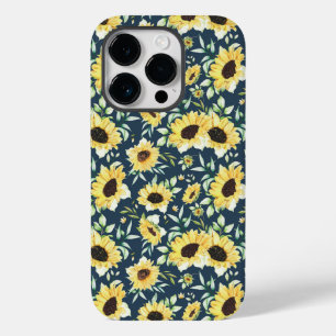 Floral sunflower case for iphone 14 pro