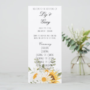 Floral Sunflower & Daisy Program Programme