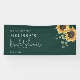 Floral Sunflower Eucalyptus Bridal Shower Banner