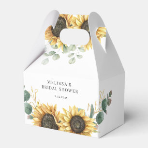 Floral Sunflower Eucalyptus Bridal Shower Favour Box