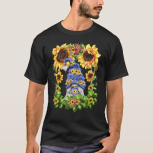 Floral Sunflower Gnome For Women Hippies And Cute T-Shirt