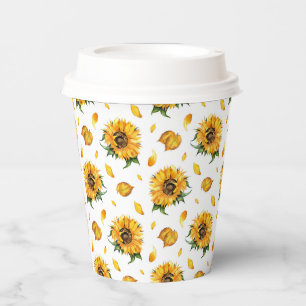 Floral Sunflowers Paper Cups
