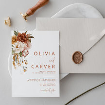 Floral Sunset Wedding Invitation