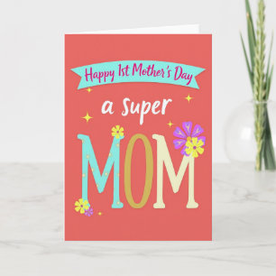 Floral Super Mom Day Card
