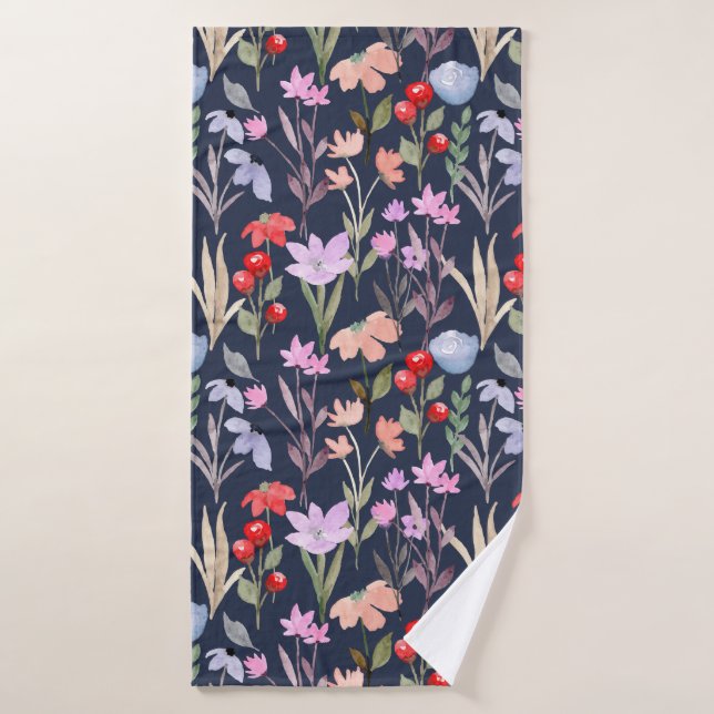 Floral Surface Pattern Fashion Botanical   Bath Towel (Bath Towel)