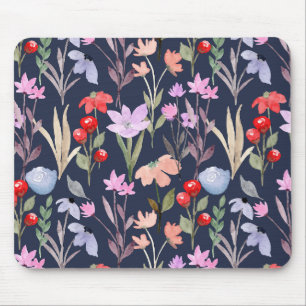 Floral Surface Pattern Fashion Botanical Mouse Pad