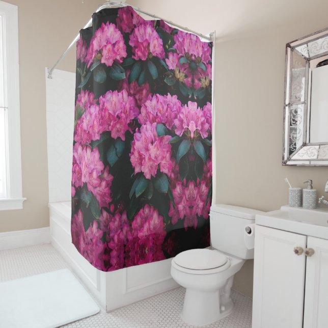 Floral Surface Pattern-Fashion Decorative abstract Shower Curtain (In Situ)