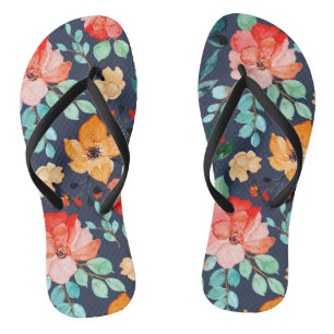 Floral Surface Pattern- Fashion Decorative Spring Jandals