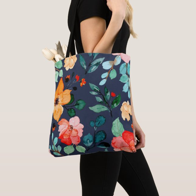 Floral Surface Pattern- Fashion Decorative Spring  Tote Bag (Close Up)