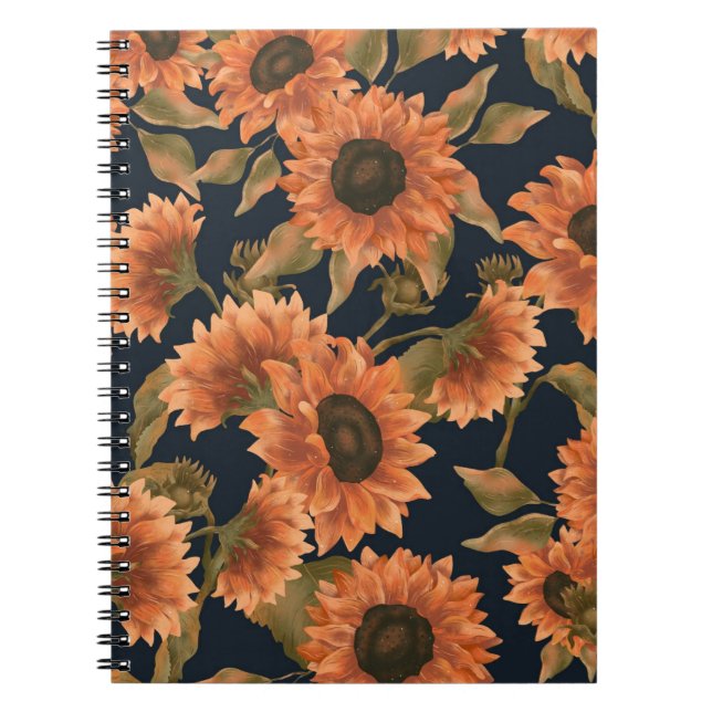 Floral Surface Pattern-Fashion Decorative Tropical Notebook (Front)