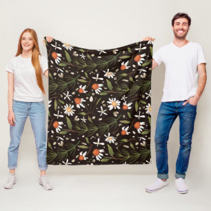 Floral Surface Pattern Fashion Spring Fleece Blanket