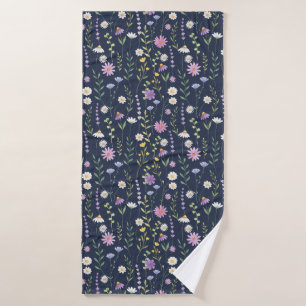Floral Surface Pattern-Fashion Spring Flowers Bath Towel