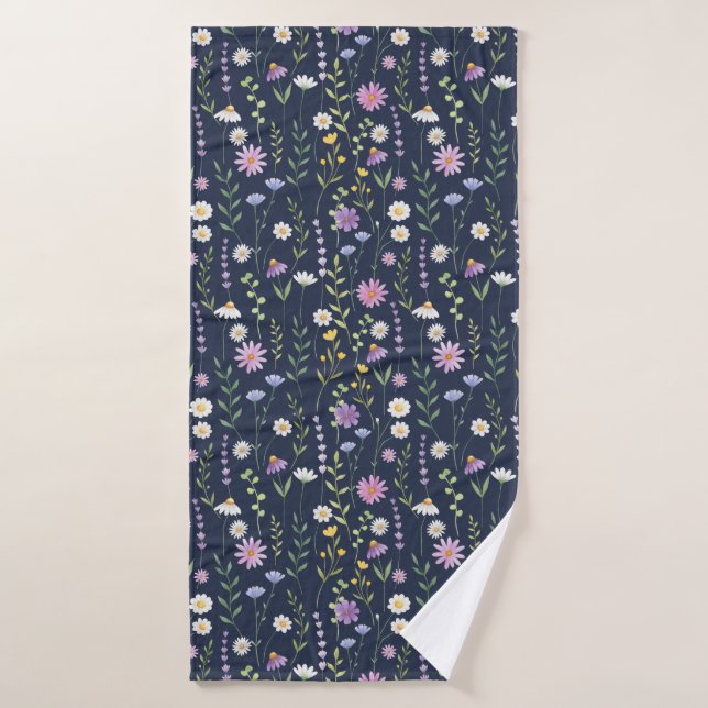 Floral Surface Pattern-Fashion Spring Flowers   Bath Towel (Bath Towel)