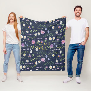 Floral Surface Pattern-Fashion Spring Flowers    Fleece Blanket