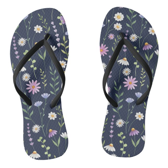 Floral Surface Pattern-Fashion Spring Flowers      Jandals (Footbed)