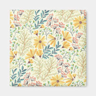 Floral Surface Pattern- Stylish Abstract Wallpaper Magnet