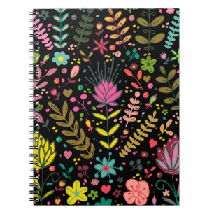 Floral Surface Pattern- Stylish Flowers Wallpaper  Notebook