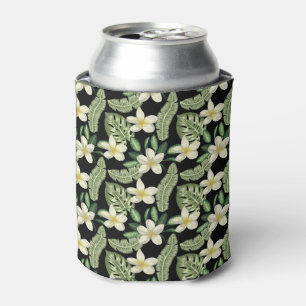 Floral surface pattern Tropical flowers and leaves Can Cooler