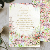 floral swan chic calligraphy bridal shower