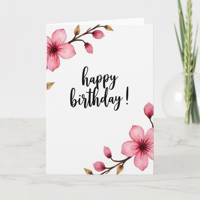Floral Sweet Birthday Card (Front)