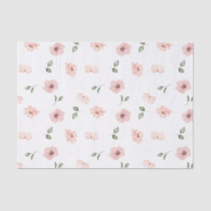 Floral Sweet Cottage Country Blush Flowers Tissue Paper