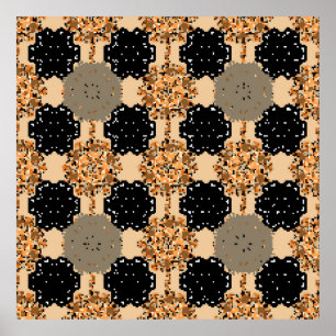 Floral sweet seamless background. Pretty vintage f Poster