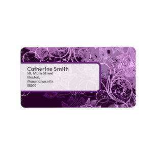 Floral Swirl Customisable Address Labels