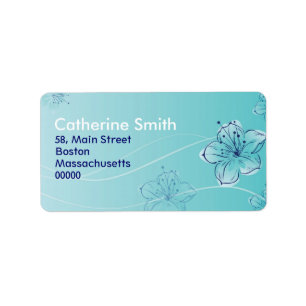 Floral Swirl Customisable Address Labels