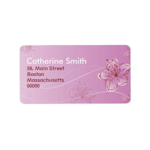 Floral Swirl Customisable Address Labels