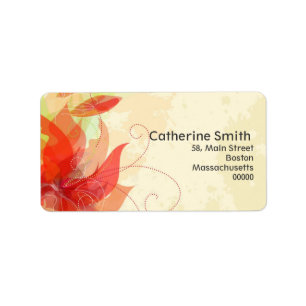 Floral Swirl Customisable Address Labels