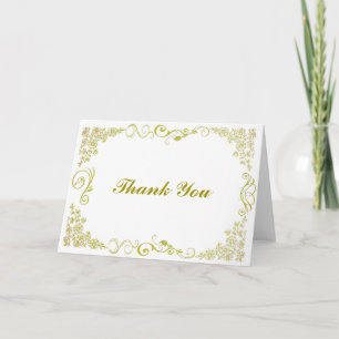 Floral Swirl Decorative Boarder with Thank You