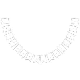 Floral Swirl Illustration Elegant Black Art Bunting