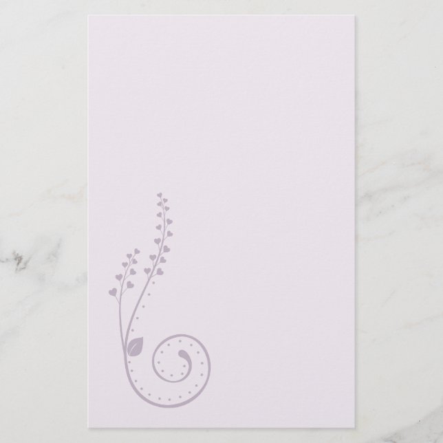 Floral Swirl Stationery (Front)