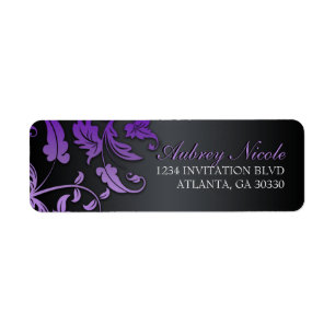 Floral Swirl Sweet Sixteen Address Labels