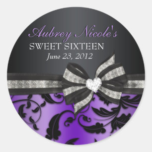 Floral Swirl Sweet Sixteen Sticker