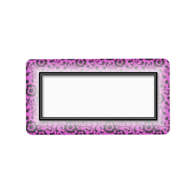 Floral Swirls Blank Address Labels (Front)