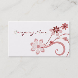 Floral Swirls Business Card, Mauve Card
