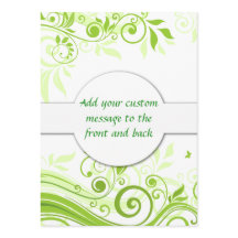 Floral Swirls in Hues of Fresh Green