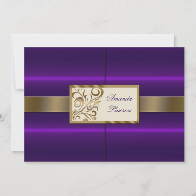 Floral Swirls Invitation (Front)