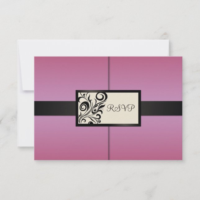 Floral Swirls Wedding RSVP (Front)