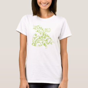 Floral Swirls Womens T-Shirt