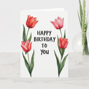 Floral Symmetry Birthday Card
