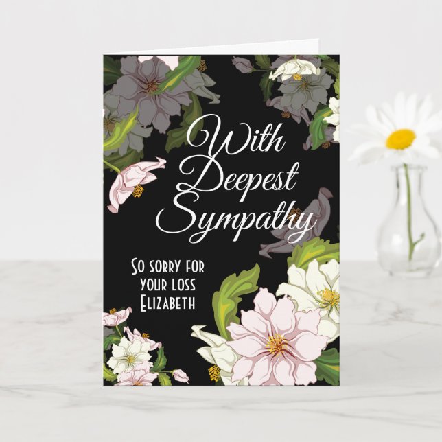 Floral Sympathy Card (Small Plant)